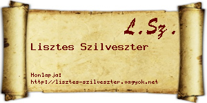 Lisztes Szilveszter névjegykártya